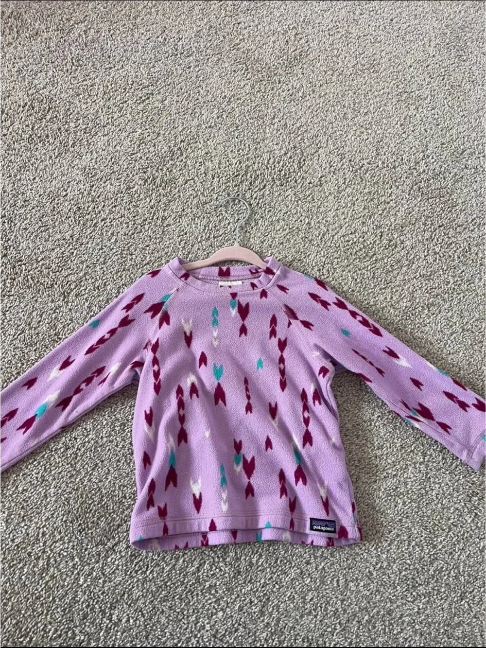 Kids Long-Sleeve Pink Patterned Top Patagonia